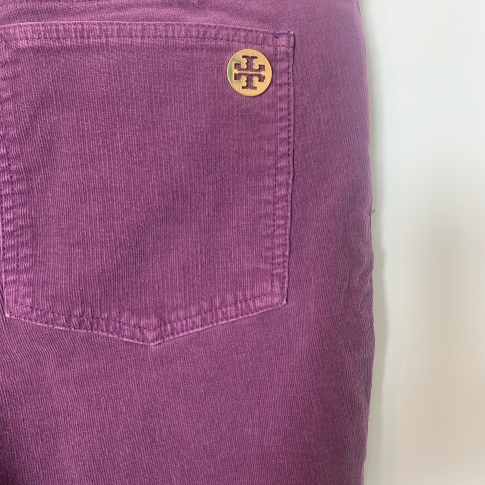 Tory Burch purple corduroys size 32 length 32 waist 17.   Excellent condition